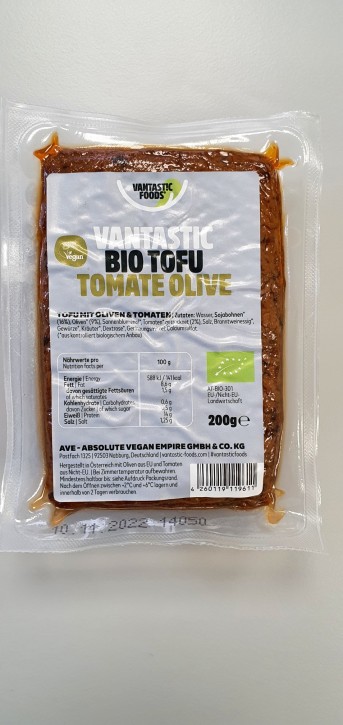 Tomate Olive Tofu geräuchert, 200 g